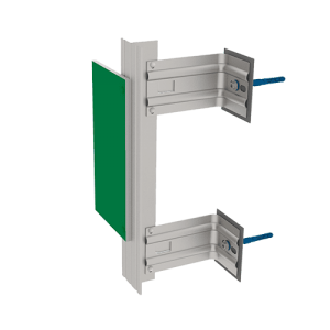 Вертикальная подсистема для крепления фасадной плиты